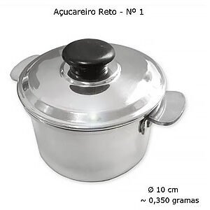 Açucareiro Polido Reto Nº 1