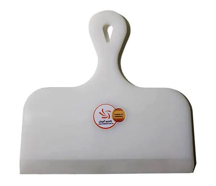 Raspador / Espátula Polietileno Branco 19cm