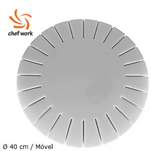 Disco/ Molde Base Giratória Pizza Vulcão 40 cm - Chef Work