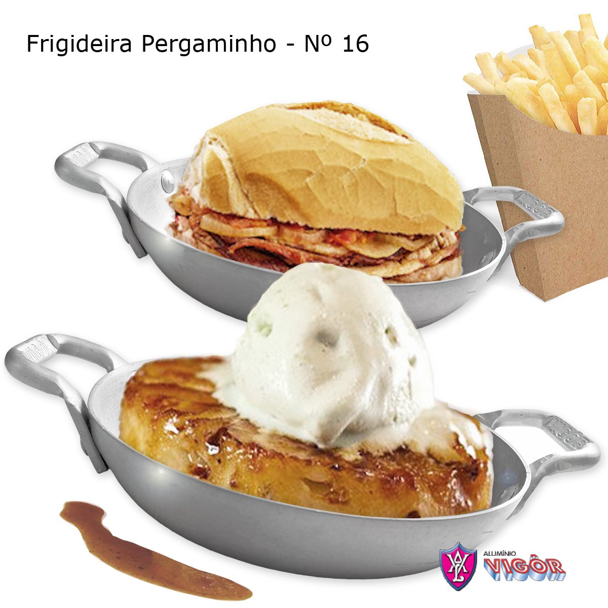 Frigideira Pergaminho com Alças Nº 16 - Vigor - Imagem 2