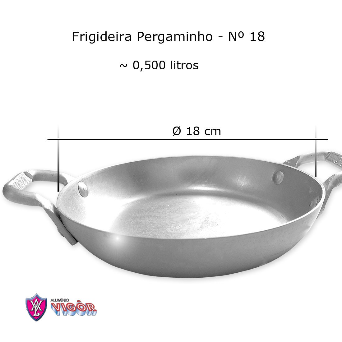 Frigideira Pergaminho com Alças Nº 18 - Vigor - Imagem 2